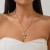 occidental style temperament imitate Pearl cross pendant necklace woman  briefins wind Metal chain clavicle