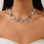 occidental style fashion Peach heart cross splice necklace ins wind Metal heart-shaped woman