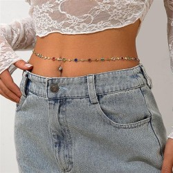 occidental styleins color imitate crystal chain chainody hain  wind Metal chai..