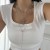 occidental styleins diamond cross pendant long necklace  personality chain tassel