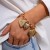 occidental style retro pattern Peach heart pendantO buckle necklace  exaggerating Metal chain hea