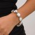 occidental styleins exaggerating surface geometry Alloy width bangle  personality Irregular beads bracel