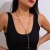 occidental style temperament imitate Pearl beads necklace  brief Peach heart Rhinestone chain tasseleckl
