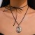 occidental style Metalins Irregular hollow pendant necklace  geometry rosenecklace