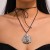 occidental style Metalins Irregular hollow pendant necklace  geometry rosenecklace