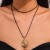 occidental style Metalins Irregular hollow pendant necklace  geometry rosenecklace