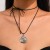 occidental style Metalins Irregular hollow pendant necklace  geometry rosenecklace