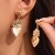 occidental style  creative Peach heart pendant ear stud woman  personality Metal heart-shaped Earringearrin