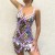 occidental style V Sling  sequin color splice chain
