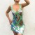 occidental style V Sling  sequin color splice chain