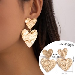 occidental styleins wind heart-shaped tassel ear stud woman  creative spliceea..