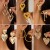 occidental styleins wind heart-shaped tassel ear stud woman  creative spliceearrings