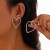 occidental styleins wind heart-shaped tassel ear stud woman  creative spliceearrings