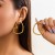 occidental styleins wind heart-shaped tassel ear stud woman  creative spliceearrings