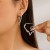 occidental styleins wind heart-shaped tassel ear stud woman  creative spliceearrings
