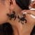occidental style black wind crystal spider necklace Halloween punk exaggerating imitate Pearl beads clavicle 