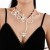 occidental style black wind crystal spider necklace Halloween punk exaggerating imitate Pearl beads clavicle 