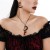 occidental style wind black Moon pendant necklace  crystal Beads chainearrings