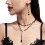occidental style  Halloween black wind multilayer rose necklace  personality crystal beads c