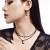 occidental style  Halloween black wind multilayer rose necklace  personality crystal beads c