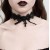 occidental style bow love chain  black lace belt