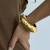 occidental style Metal surface bangle  geometryins wind pattern widthbracle