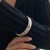 occidental style Metal surface bangle  geometryins wind pattern widthbracle