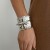 occidental style fashion Metal textured surface bangle woman  exaggerating Leafracelet