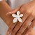 occidental style exaggeratingins Metal wind flowers opening ring  enamel flower three-dimen