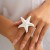 occidental style exaggeratingins Metal wind flowers opening ring  enamel flower three-dimen
