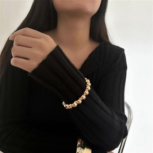 occidental styleins exaggerating pattern surface width bangle  fashion Metal textured cirqueracelet