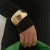 occidental styleins exaggerating pattern surface width bangle  fashion Metal textured cirqueracelet