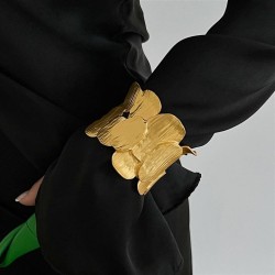 occidental style fashion Metal wind flowers bangleracelet geometry petal chain..