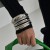 occidental style fashion Metal wind surface bangle set woman  personality exaggerating pattern widthbra