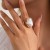 occidental styleins wind Irregular imitate Pearl opening ringRing  temperament geometry