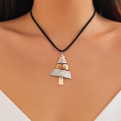 occidental style personalityins christmas tree star pendant necklace woman  cr..