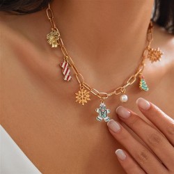occidental style creative christmas christmas tree pendant necklace  personali..
