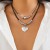 occidental style retro Double layer Metal tube necklace  ethnic style pendant bea