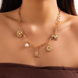 occidental style ethnic style Cowboy pendant necklace  retroins Irregular Pear..