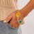 occidental style exaggeratingins wind flowers transparent width bangle woman  personality Acrylic col