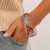 occidental style exaggeratingins wind flowers transparent width bangle woman  personality Acrylic col