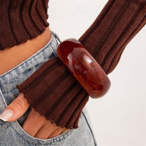 occidental style fashion translucent Acrylic banglebracelet  exaggeratingins surface resin width wom