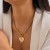occidental style fashionins diamond love pendant necklaceecklace  retro gem Metal clavicle chain