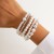 occidental style punk love pendant beads bracelet  brief imitate Pearl elasticitybracelet