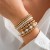 occidental style punk love pendant beads bracelet  brief imitate Pearl elasticitybracelet