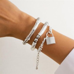 occidental style punk wind pendant braceletracelet personality Metal tube bead..
