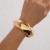 occidental style exaggeratingins Metal surface banglebraclet Irregular wave width