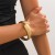 occidental style wind exaggeratingracelet  Metal buckle bangle woman  personality Irregular drop surface 