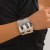 occidental style retroins wind Metal square bangle woman  fashion textured surfaceracelet