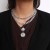 occidental style multilayer woman head pendant necklacenecklace  punk clavicle chain